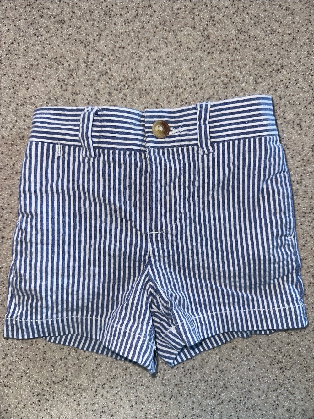 Ralph Lauren Navy and White Striped Polo Rider Shorts 3 months